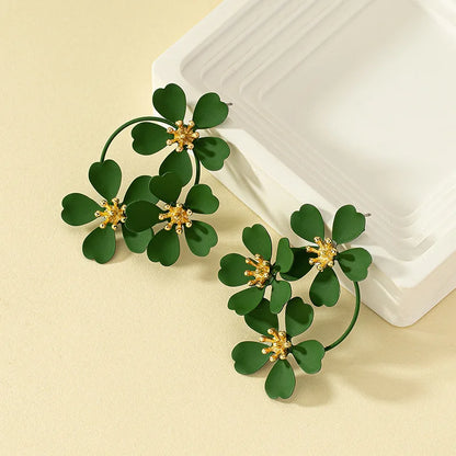 Five-Petal White Daisy Earrings